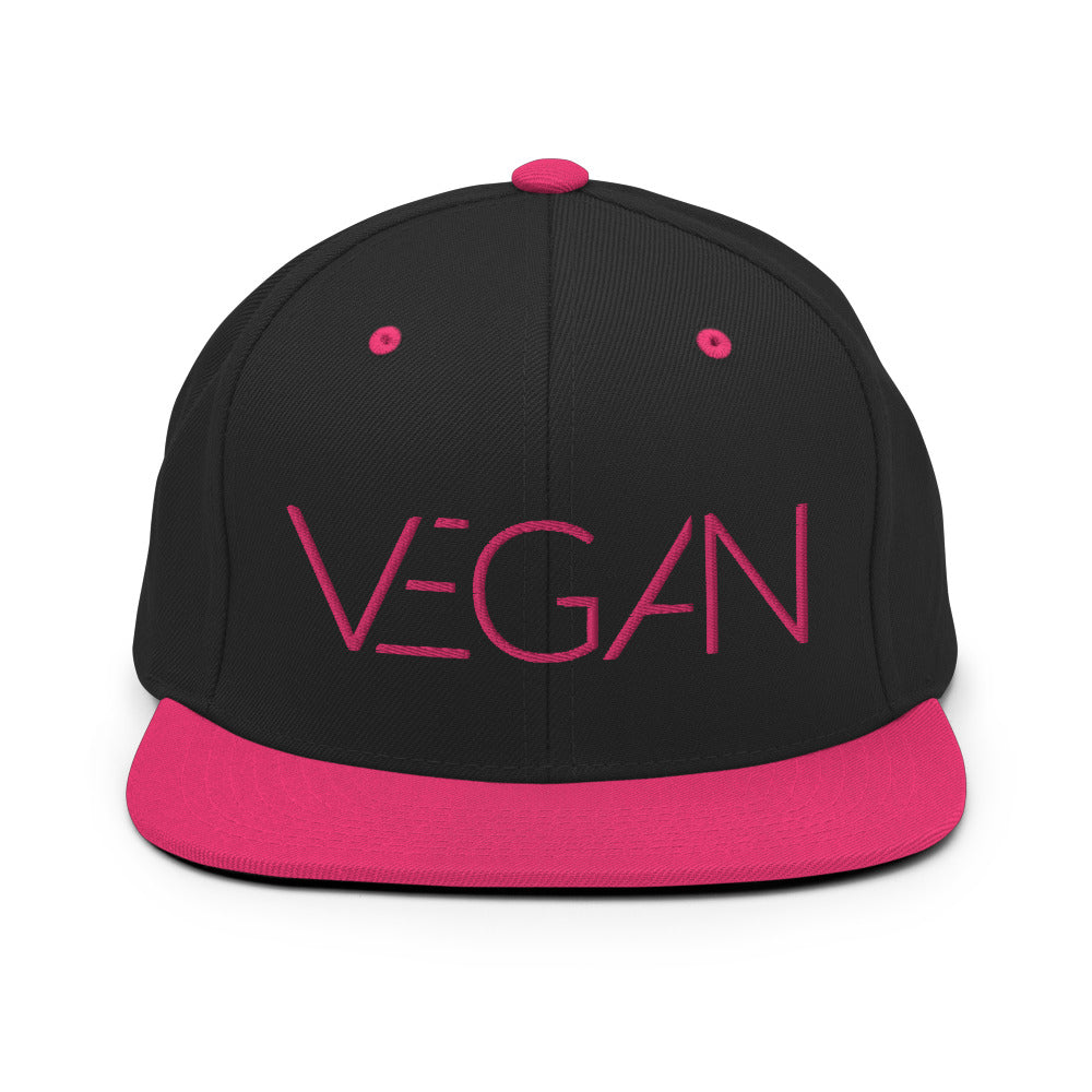 Futuristic Vegan Pink Snapback Hat