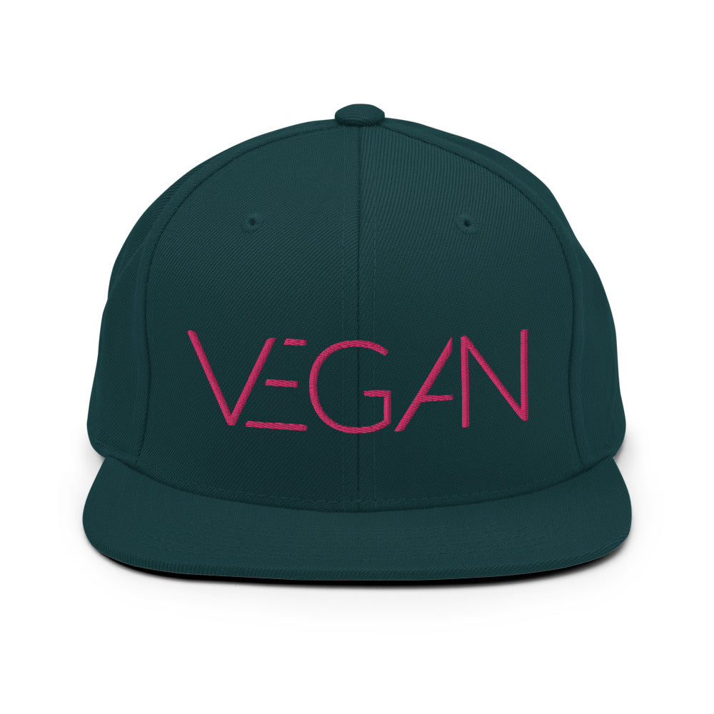 Futuristic Vegan Pink Snapback Hat