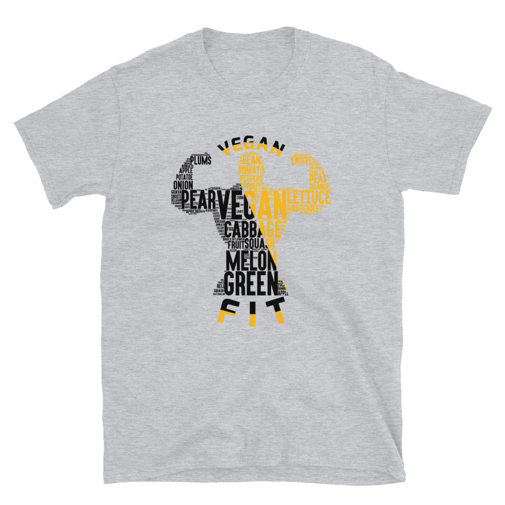 Vegan Fit Man Blck/G Short-Sleeve Unisex T-Shirt