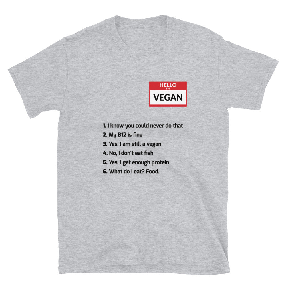 Hello Im Vegan Short-Sleeve Unisex T-Shirt