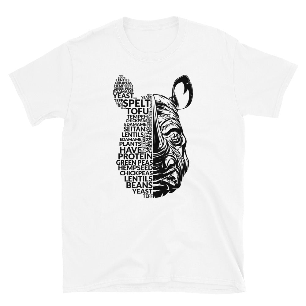 Plants Have Protein Rhino Short-Sleeve Unisex T-Shirt