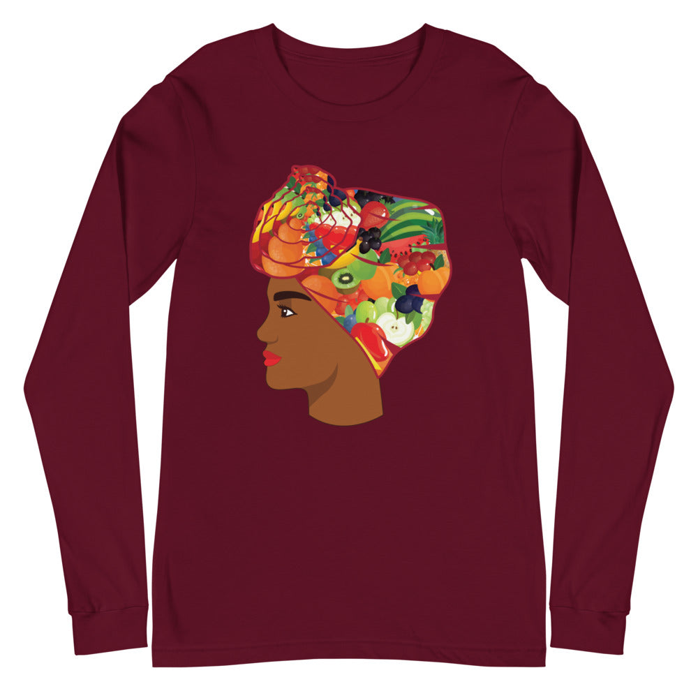 Fruit Head Wrap Unisex Long Sleeve Tee