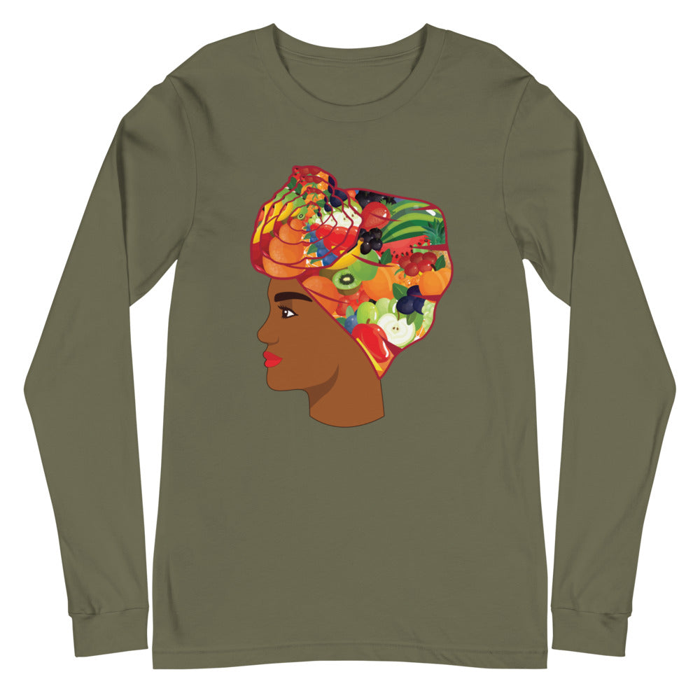 Fruit Head Wrap Unisex Long Sleeve Tee