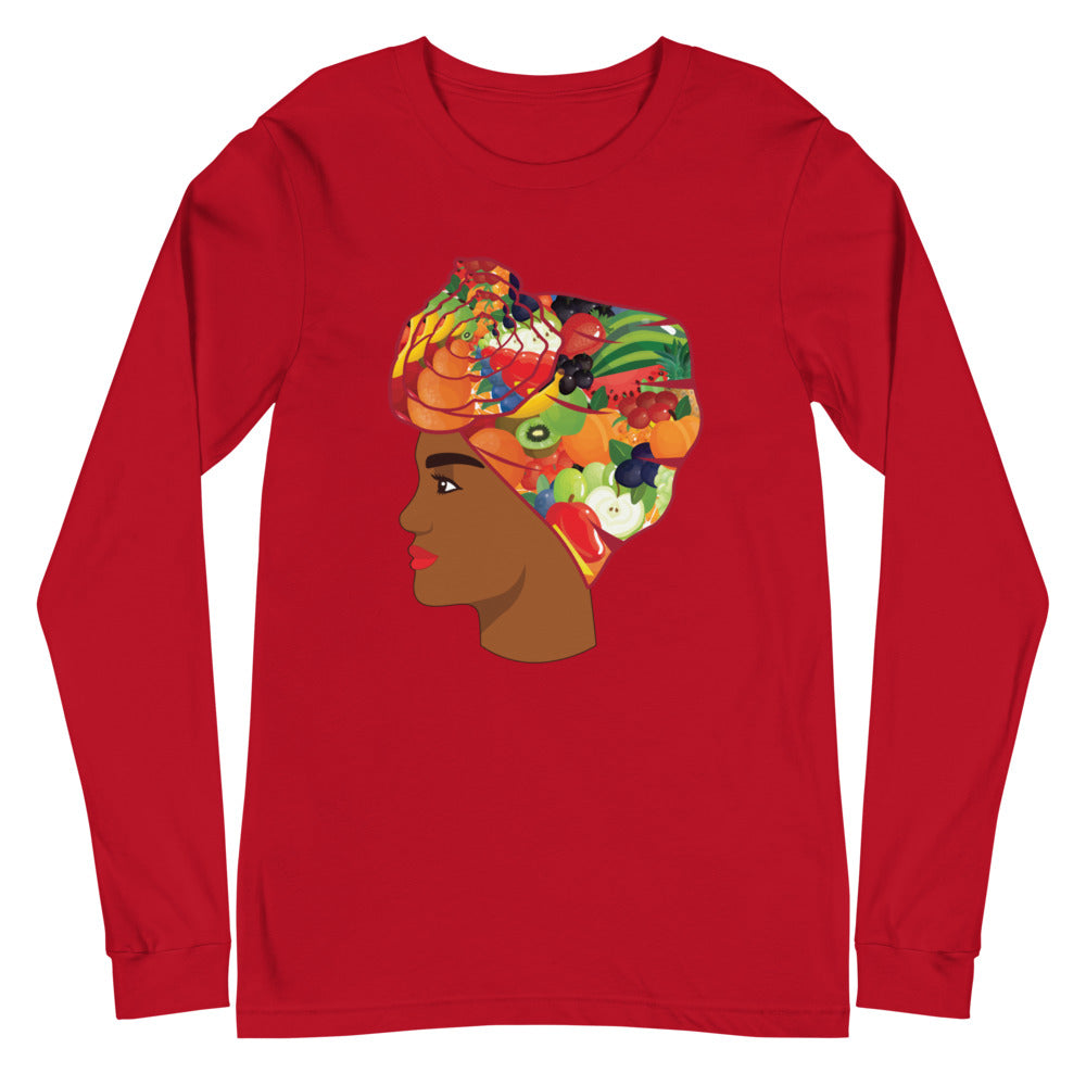 Fruit Head Wrap Unisex Long Sleeve Tee