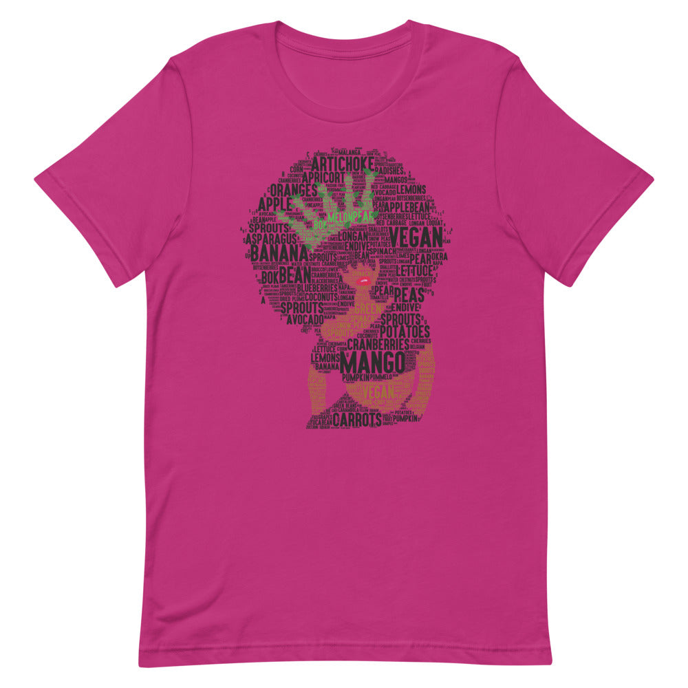 Afro Vegan Queen Short-Sleeve Unisex T-Shirt