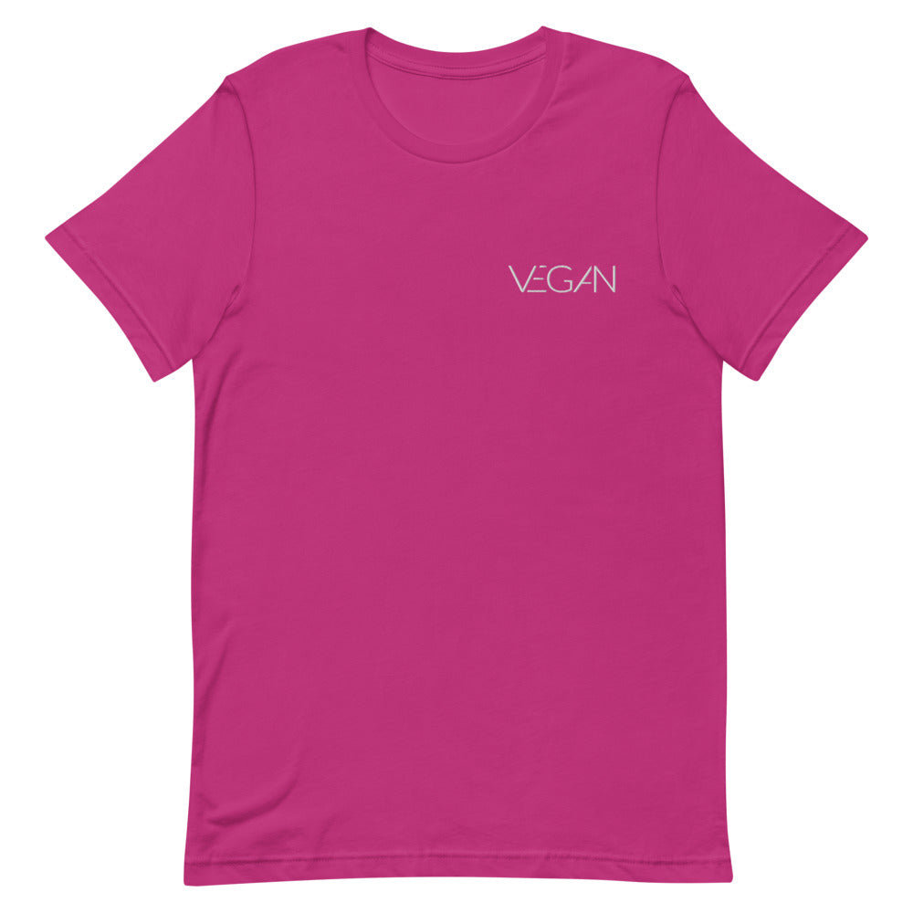 Futuristic Vegan Embroidered Short-Sleeve Unisex T-Shirt