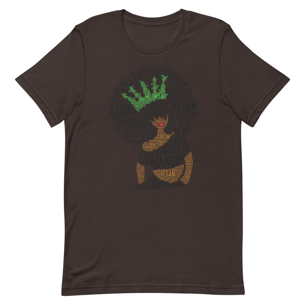 Afro Vegan Queen Short-Sleeve Unisex T-Shirt