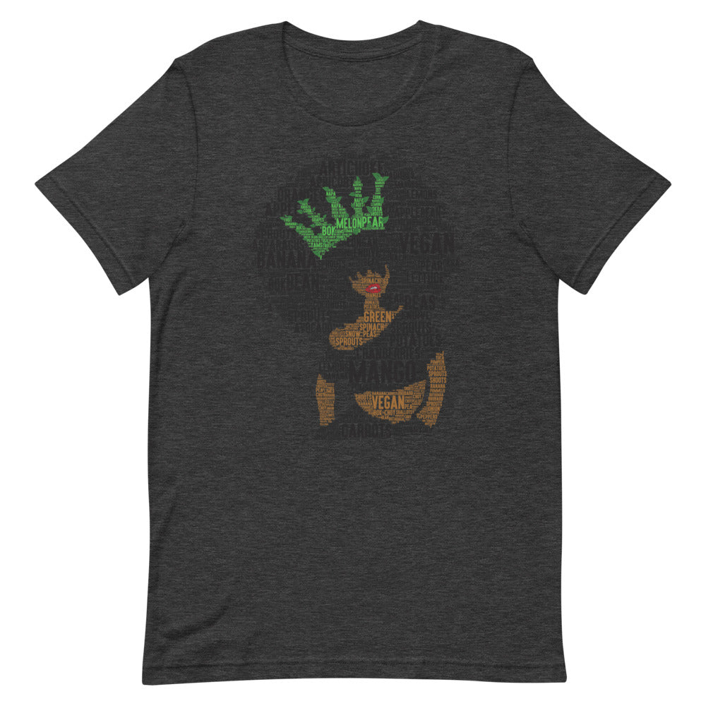 Afro Vegan Queen Short-Sleeve Unisex T-Shirt