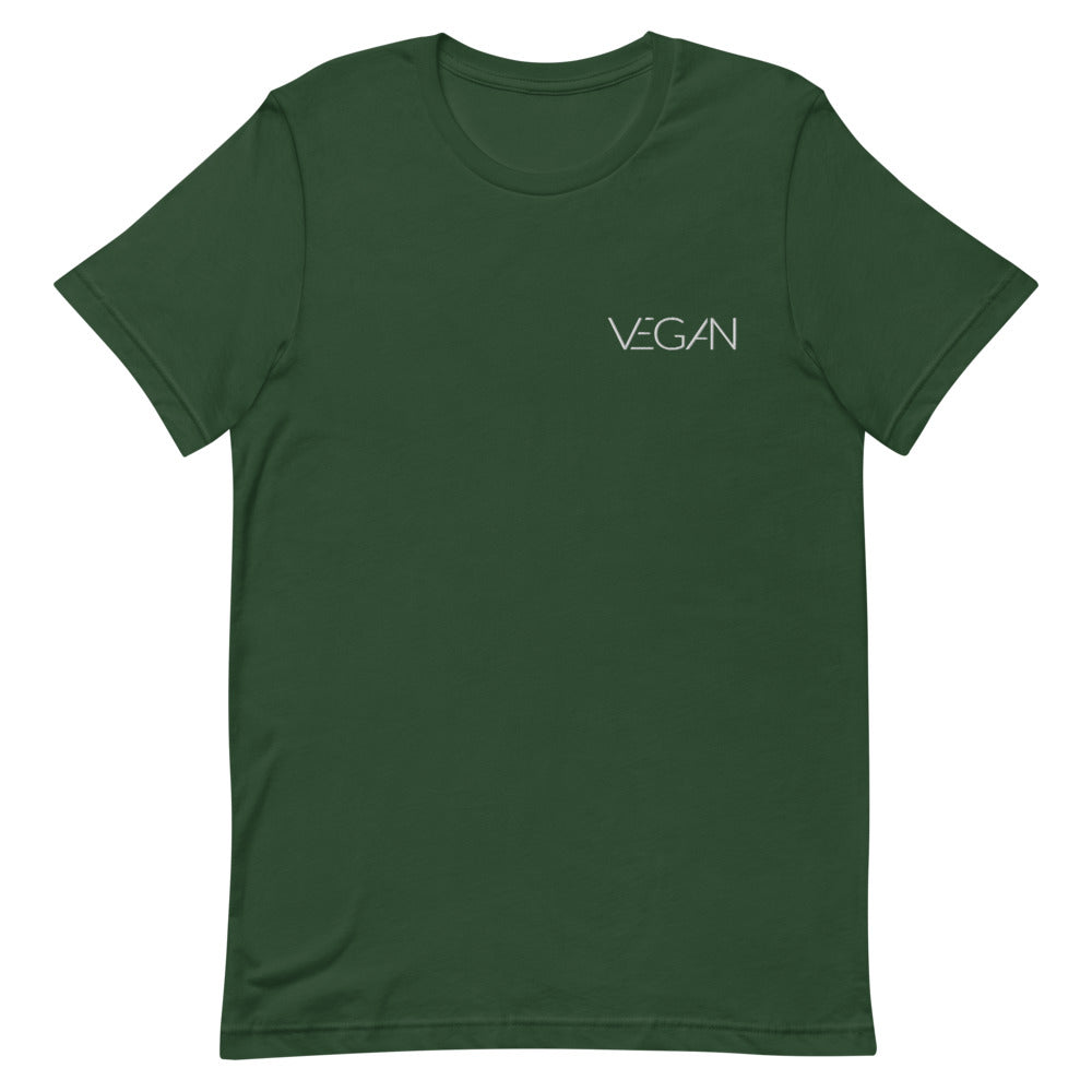 Futuristic Vegan Embroidered Short-Sleeve Unisex T-Shirt