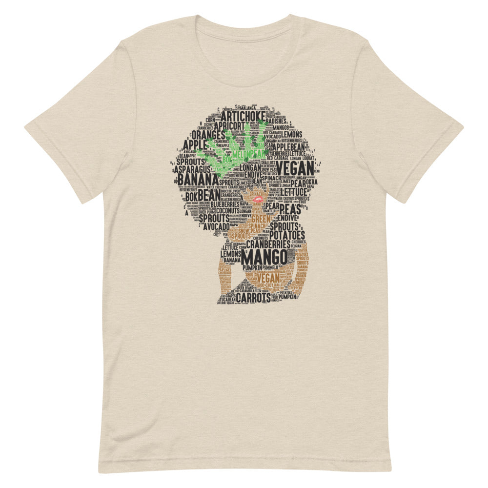 Afro Vegan Queen Short-Sleeve Unisex T-Shirt