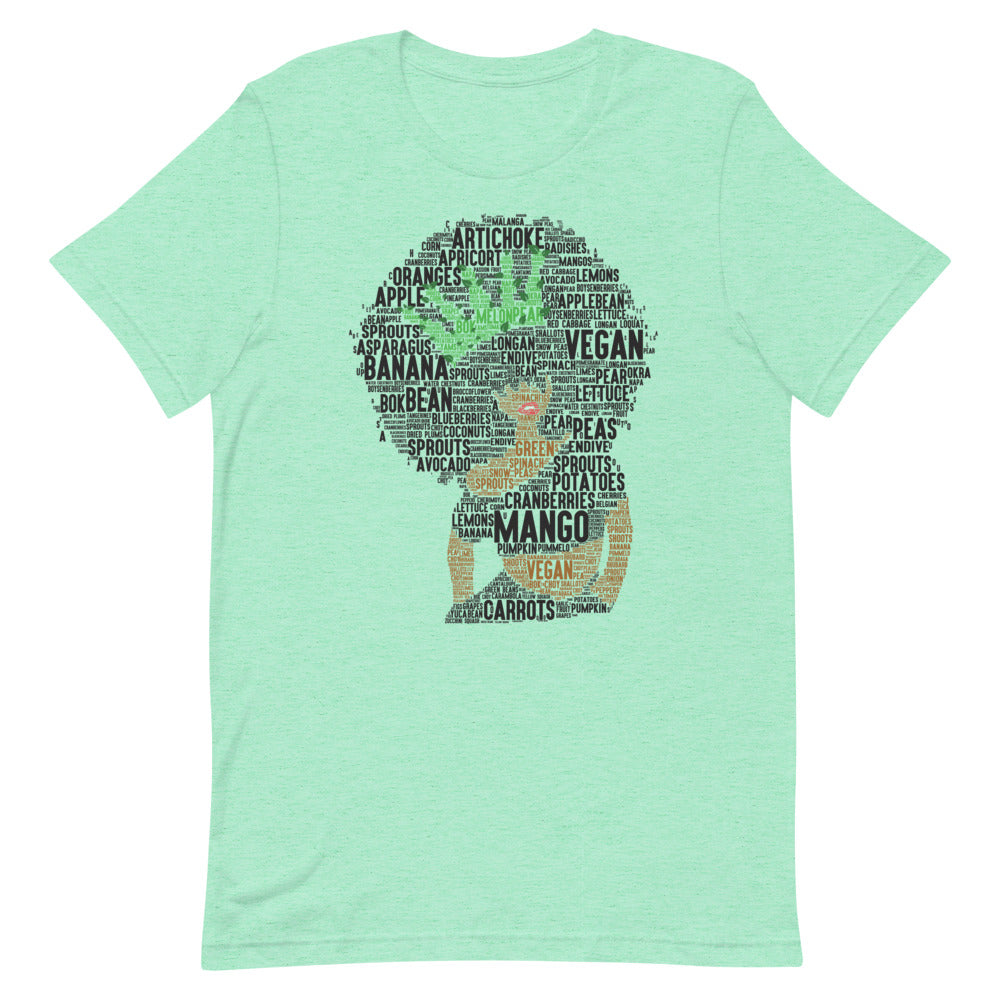 Afro Vegan Queen Short-Sleeve Unisex T-Shirt