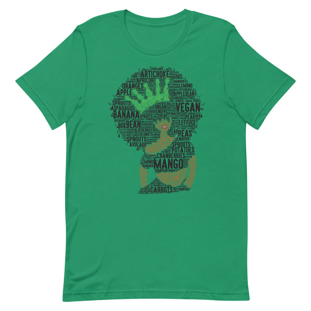 Afro Vegan Queen Short-Sleeve Unisex T-Shirt