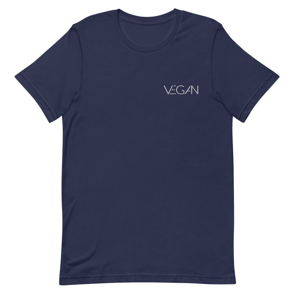 Futuristic Vegan Embroidered Short-Sleeve Unisex T-Shirt