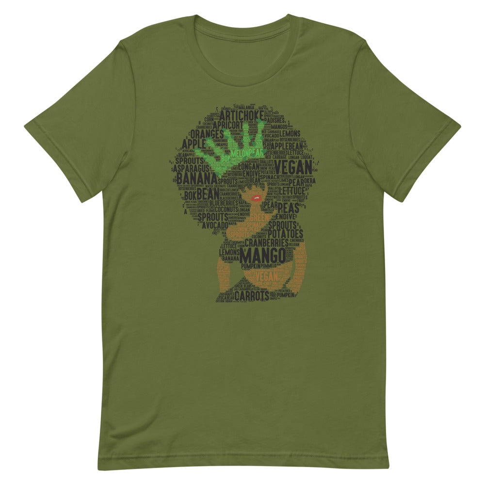 Afro Vegan Queen Short-Sleeve Unisex T-Shirt