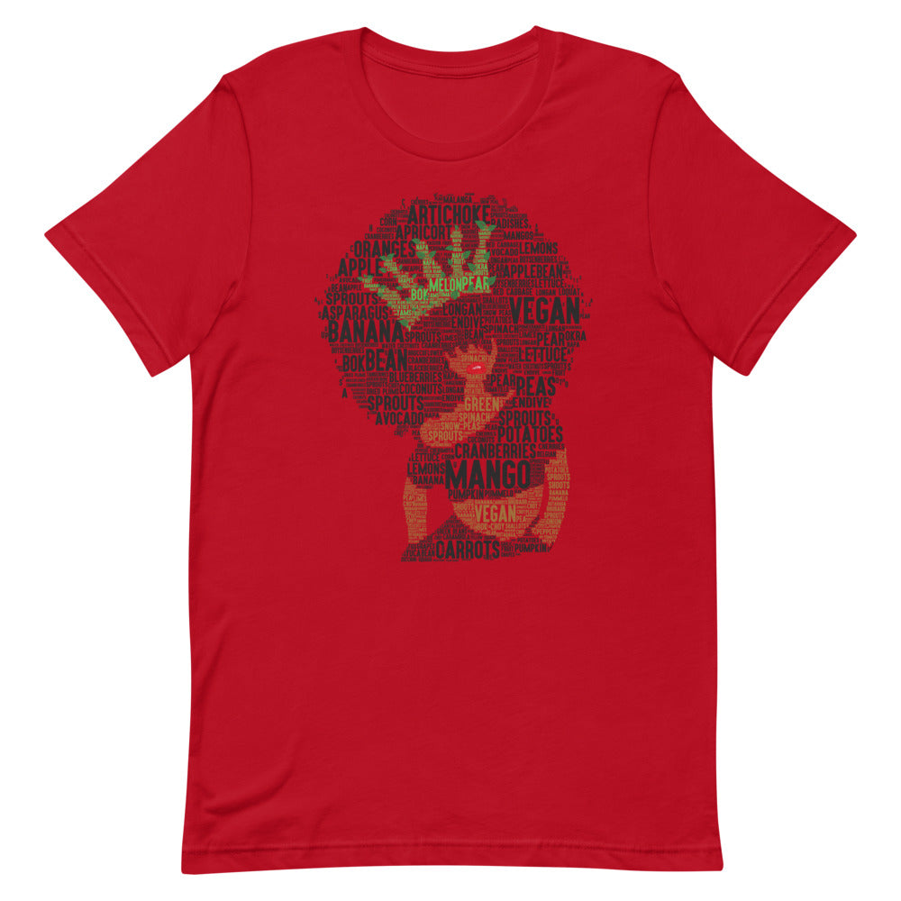 Afro Vegan Queen Short-Sleeve Unisex T-Shirt