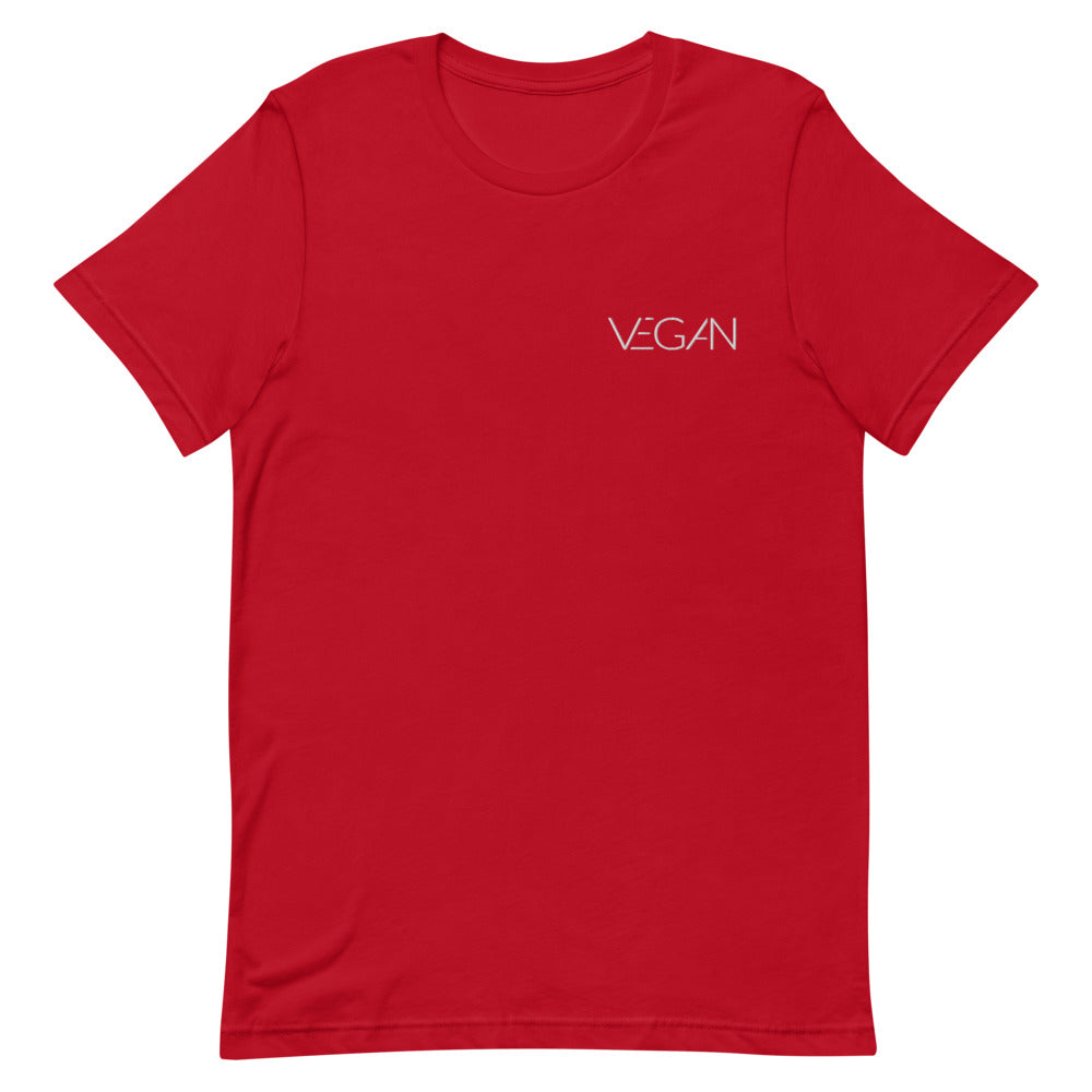 Futuristic Vegan Embroidered Short-Sleeve Unisex T-Shirt
