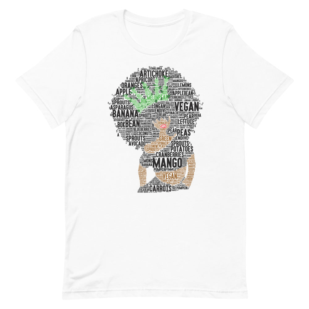 Afro Vegan Queen Short-Sleeve Unisex T-Shirt