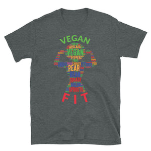 Vegan Fit Woman Afro Multi Short-Sleeve Unisex T-Shirt