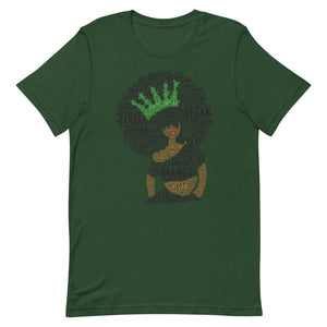 Afro Vegan Queen Short-Sleeve Unisex T-Shirt
