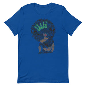 Afro Vegan Queen Short-Sleeve Unisex T-Shirt